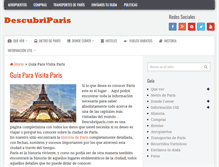 Tablet Screenshot of descubriparis.com